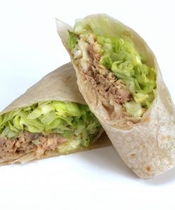 Chicken Burrito and Fries